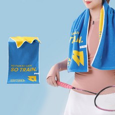 ZBIBI 棉質毛巾運動網球運動毛巾, 1個, 藍色