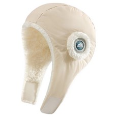 Parajuni 羊羔毛刷毛內裡護耳戶外運動帽 HJ0842, 米色, 1個