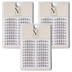 LE NEW M 自然透明梗局部單株假睫毛 120入, 3個, 單一顏色