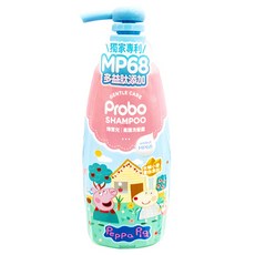 Probo 博寶兒 柔護洗髮露 佩佩豬, 植物性胺基酸, 水解小麥蛋白, PCA保濕因子, 500ml, 1瓶