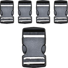 塑膠皮帶扣環 50mm, 5個, 黑色