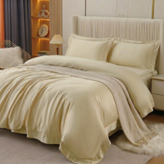 100支頂級尊爵素色天絲銀離子 床包兩用被抱枕5件組