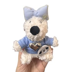 Boorepick 毛根娃娃感性小熊鑰匙圈包包鑰匙圈, 象牙白, 1個