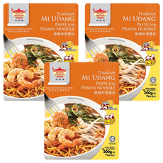 TEAN'S GOURMET 田師傅 蝦麵即煮醬料 馬來西亞傳統風味, 200g, 3包