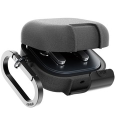 NUART Galaxy Buds4 / Buds 4 Pro 防丟鎖定功能 砂面鎖定防撞保護殼, 灰色, Galaxy Buds4 / Buds4 Pro