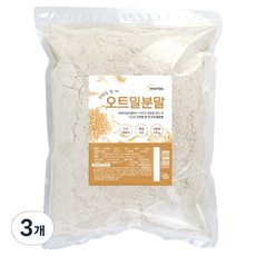wooriga. 壓榨燕麥粉, 1.5kg, 3個