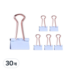 델리 파스텔골드 더블 집게클립 D0701, 30개, 중