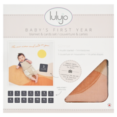 lulujo 寶寶成長包巾卡片組