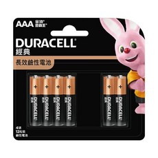 DURACELL 金頂 台灣公司貨 經典鹼性電池 AAA 4號, 12顆, 1組