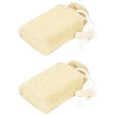 KEYTOSS 詰朵斯 立方織無感去角質沐浴海棉 SK2203 13 x 9 x 5cm, 棕色, 1個裝, 2個