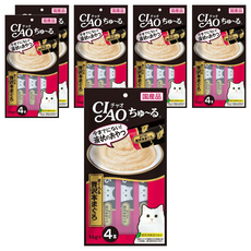 INABA CIAO 啾嚕 肉泥 條狀包裝設計 方便不沾手, 奢華鮪魚, 56g, 6袋