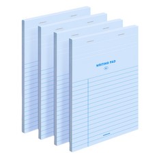 모트모트 라이팅 패드 노트 B6, 웨이브 블루, 60매, 4개