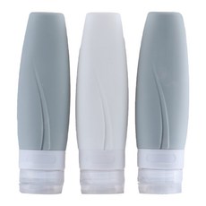 旅行多用途矽膠分裝瓶 90ml x 3件組 A型, 混色, 1套