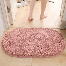 Amor Dam絨毛超細纖維腳踏墊, 粉色