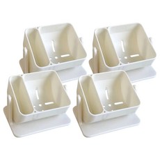 루미오 벽걸이 퍼프 보관함 메이크업 스펀지 수납함, 화이트, 4개