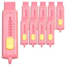 泡沫滑動橡皮擦, 粉紅色, 10個