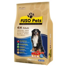 FUSO Pets 福壽 成犬乾飼料 2kg, 國產非基因改造玉米、雞肉粉, 1袋