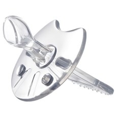 全矽膠新生兒拇指型安撫奶嘴, 拇指型, 透明, 1個