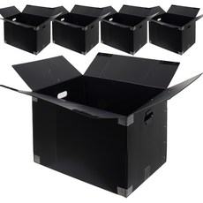 코멧 두꺼운 이사박스 3T 고급 벨크로형 3호~7호, 블랙, 5개