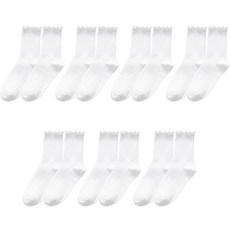 JOY MULTI 素色無壓迫孕婦襪7入組 白色, 1組