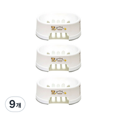 Wonrae藤編籃肥皂架, 白色, 9個
