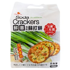 Chiao-E 巧益 鮮蔥薄脆蘇打餅 16包, 224g, 1袋