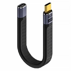 CORPRO 核心聯環 雙Type-C 240W快充傳輸軟排線, 13cm, 公對母直頭, 1條