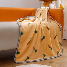 法蘭絨寵物毛毯 胡蘿蔔, 黃色