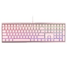 CHERRY 機械式有線標準型鍵盤, 粉紅色, G80-3874, 紅軸