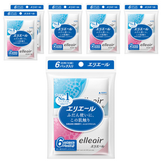 elleair 艾黎艾爾 柔膚細緻隨身面紙 100%紙漿 20枚x10組, 10張, 6包, 6袋