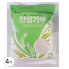 한울식품 찹쌀가루, 1kg, 4개