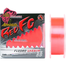 AmiGO Red FC碳線貝斯釣魚球Beth Floro系列淡水誘餌Furoro, 紅色