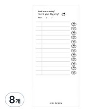 아이씨엘디자인 메모지 체크리스트, 구름이, 8개, 46매