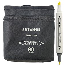 ARTMORE 酒精油性雙頭麥克筆套組 專家用, 1套, 80色