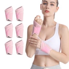 솔미온 슬림 통풍 손목 보호대, 6개, 핑크