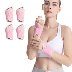 Solmion 纖薄透氣護腕, 2套, 粉紅色