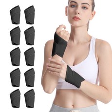 Solmion 纖薄透氣護腕, 10個, 黑色