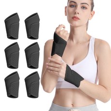 Solmion 纖薄透氣護腕, 6個, 黑色