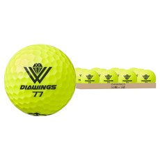 DIAWINGS 高反彈遠距專用高爾夫球 42.8mm M3, 50顆, 亮黃色, 1組