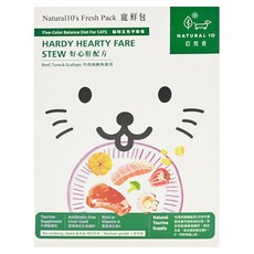 NATURAL 10 自然食 寵鮮包 好心肝配方 牛肉鮪魚扇貝雞貓主食餐包, 牛肉+鮪魚+扇貝+雞, 85g, 1盒