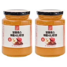 CHOLOCWON 低糖阿洛酮糖蘋果肉桂果醬, 480g, 2個