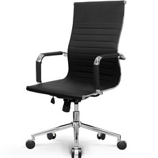 neo chair CENTURY 中世紀現代風高背辦公椅, 黑色