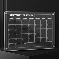 마메 붙이는 투명 자석보드 냉장고 메모보드 월간, 아크릴