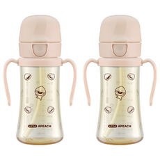 그로미미 카카오프렌즈 PPSU 빨대컵, 300ml, 2개, 스윗피치 300ml, 2개, 스윗피치