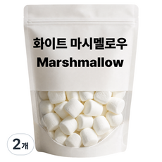 頂級白色棉花糖, 1kg, 2個