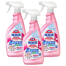 Kao 花王 Magiclean 魔術靈 台灣公司貨 浴室清潔劑 噴槍瓶 優雅玫瑰, 500ml, 3瓶