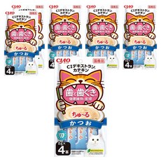 챠오츄르 고양이 짜먹는 간식 구강건강케어 4p, 가다랑어, 32g, 6개 가다랑어, 32g, 6개