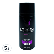 액스 아시아푸드 EXCITE BODY SPRAY 데오드란트, 113g, 5개