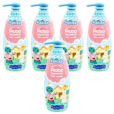 Probo 博寶兒 柔護洗髮露 佩佩豬, 植物性胺基酸, 水解小麥蛋白, PCA保濕因子, 500ml, 5瓶