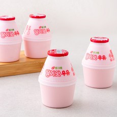 빙그레 딸기맛 우유, 240ml, 4개입
